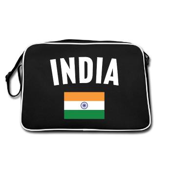 India Flag - Retro Bag - black/white - Back