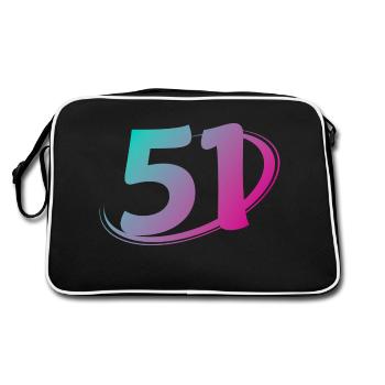 Number 51 multicolor - Retro Bag - black/white - Back