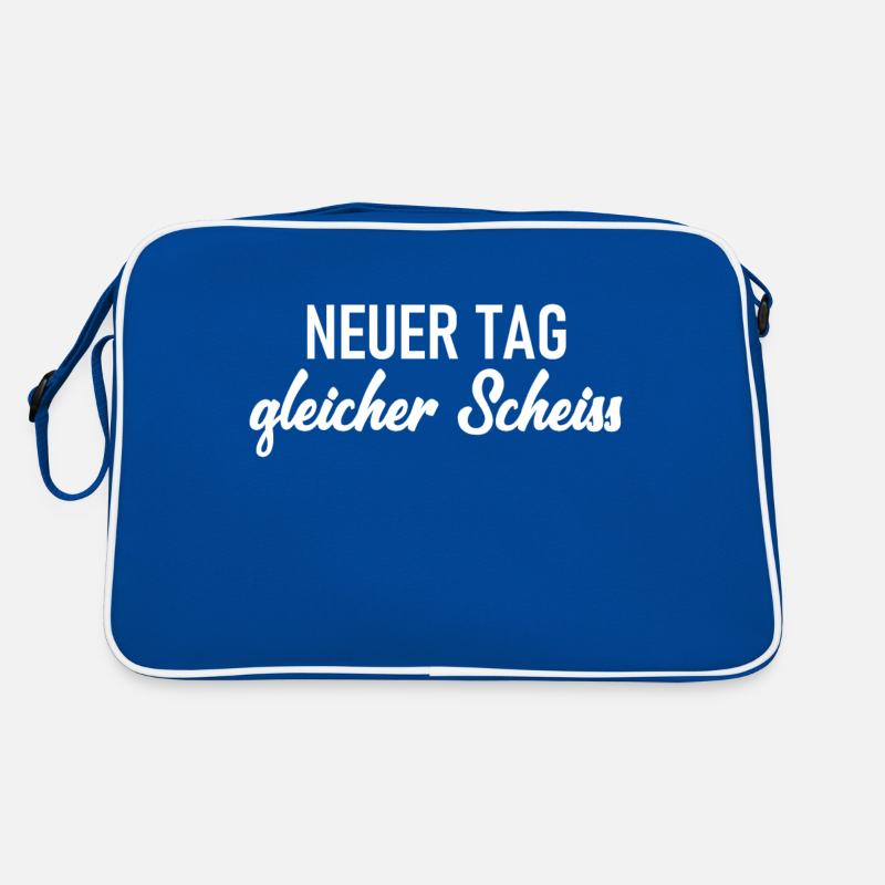 Neuer Tag - Gleicher Scheiss - Scheiß Retro Tasche