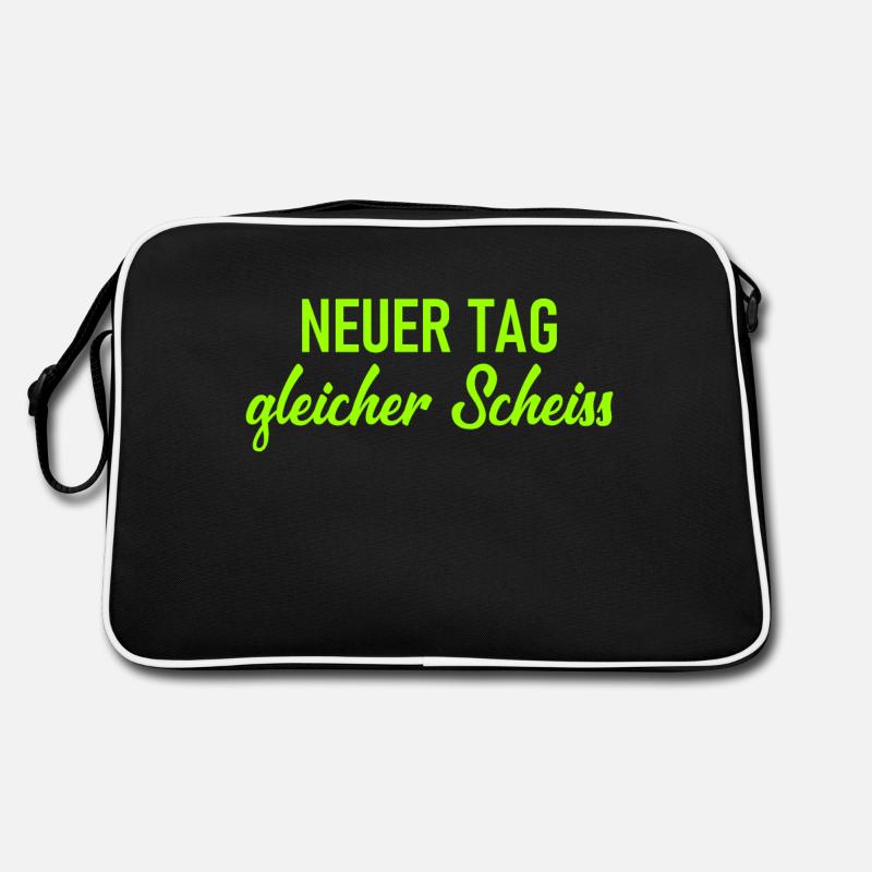Neuer Tag - Gleicher Scheiss - Scheiß Retro Tasche