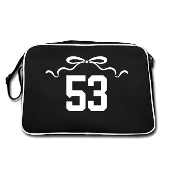 Numéro 53 noeud - 53e anniversaire - Sac Retro - noir/blanc - Dos