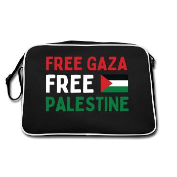 FREE Gaza FREE Palestine - Sac Retro - noir/blanc - Dos