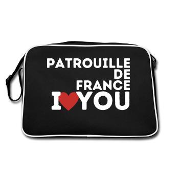 Patrouille de France i love you - Sac Retro - noir/blanc - Dos