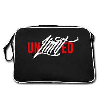 Unlimited Power - Retro Bag - black/white - Back