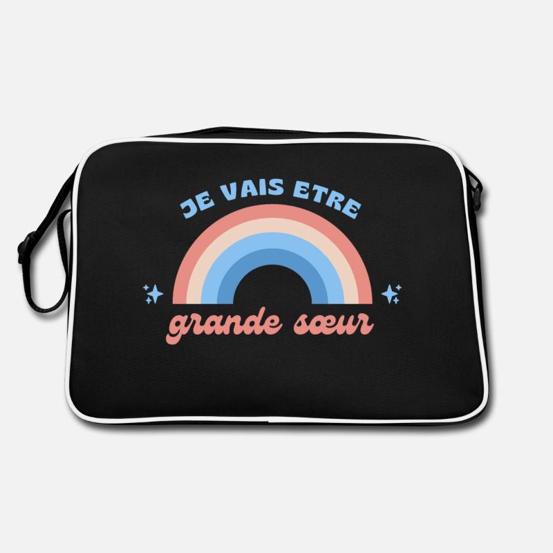 Ich werde eine große Schwester sein Retro Tasche