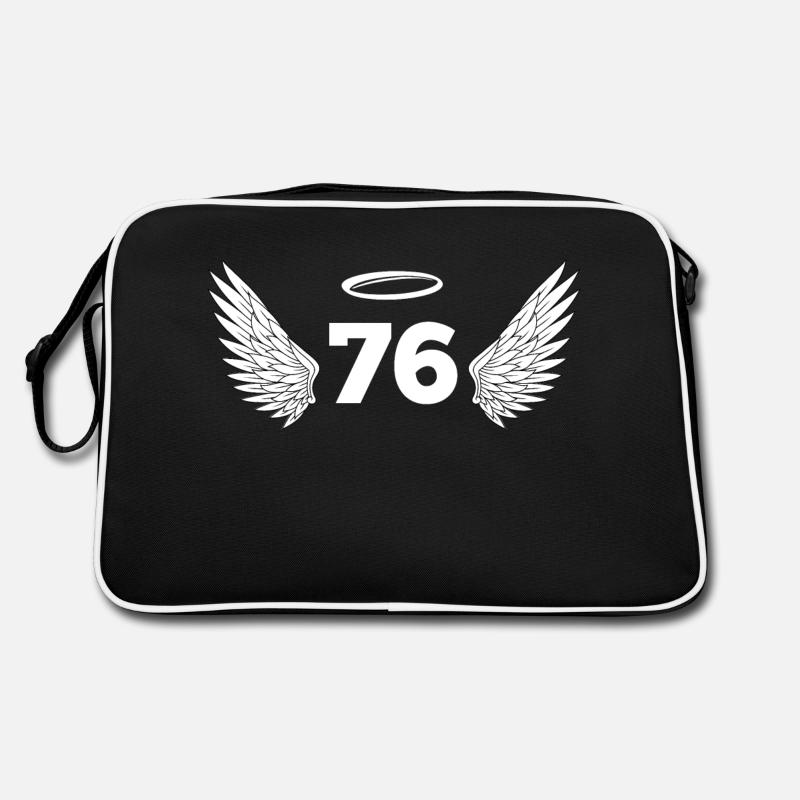 Numéro 76 ange - 76e anniversaire ailes Sac Retro