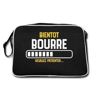 Bientôt Bourré, Veuillez Patienter... - Sac Retro - noir/blanc - Dos