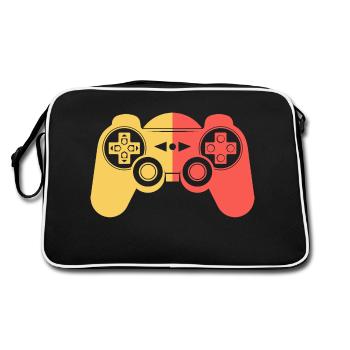 Vintage Retro Gaming Controller - Retro Bag - black/white - Back