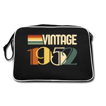 Vintage 1952 - 1952 Anniversary Gift - Retro Bag - black/white - Back