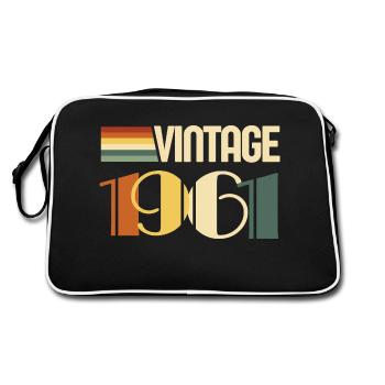 Vintage 1961 - 1961 Birthday Gift - Retro Bag - black/white - Back