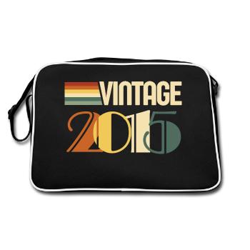 Vintage 2015 - 2015 Anniversary Gift - Retro Bag - black/white - Back