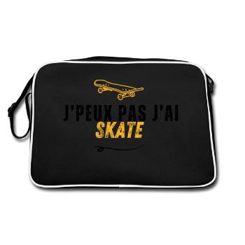 je peux pas j'ai skate - Sac Retro - noir/blanc - Dos