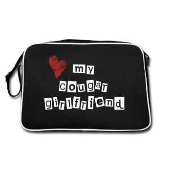 J’aime ma copine cougar - Sac Retro - noir/blanc - Dos