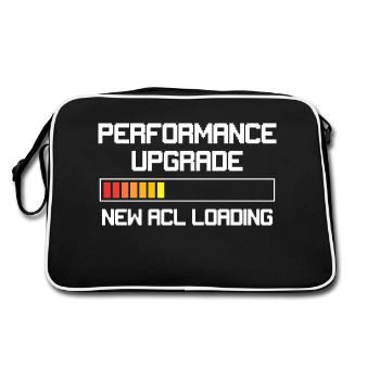 Funny Knee Surgery Torn ACL Performance Upgrade - Retro Bag - black/white - Back