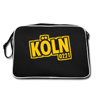 Cologne - 0221 - Cathedral City - Rhine - Cologne Cathedral - Retro Bag - black/white - Back