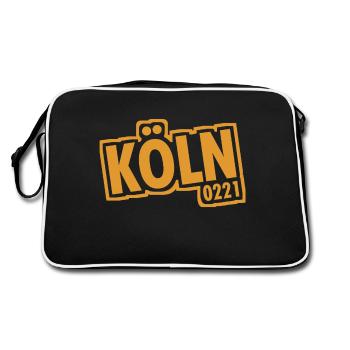 Cologne - 0221 - Cathedral City - Rhine - Cologne Cathedral - Retro Bag - black/white - Back