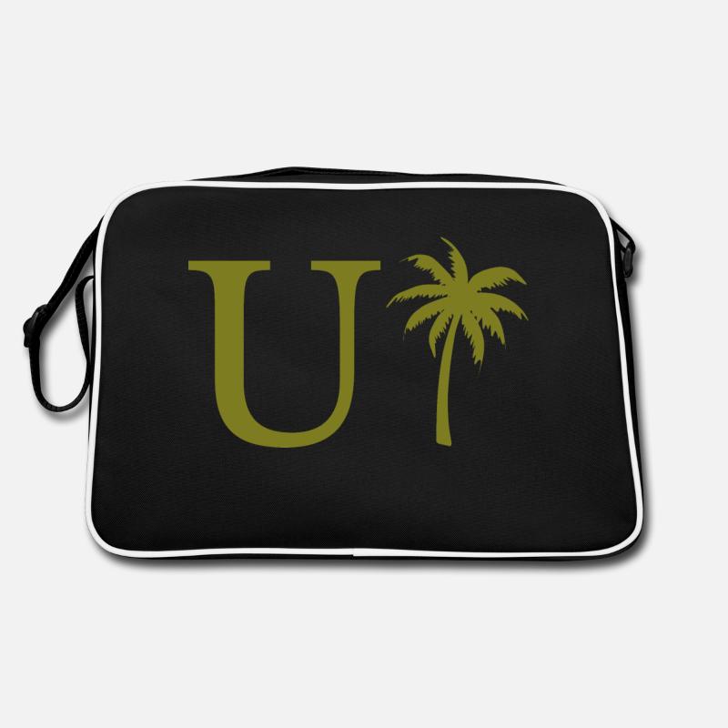 Lettre u vert Palm Sac Retro