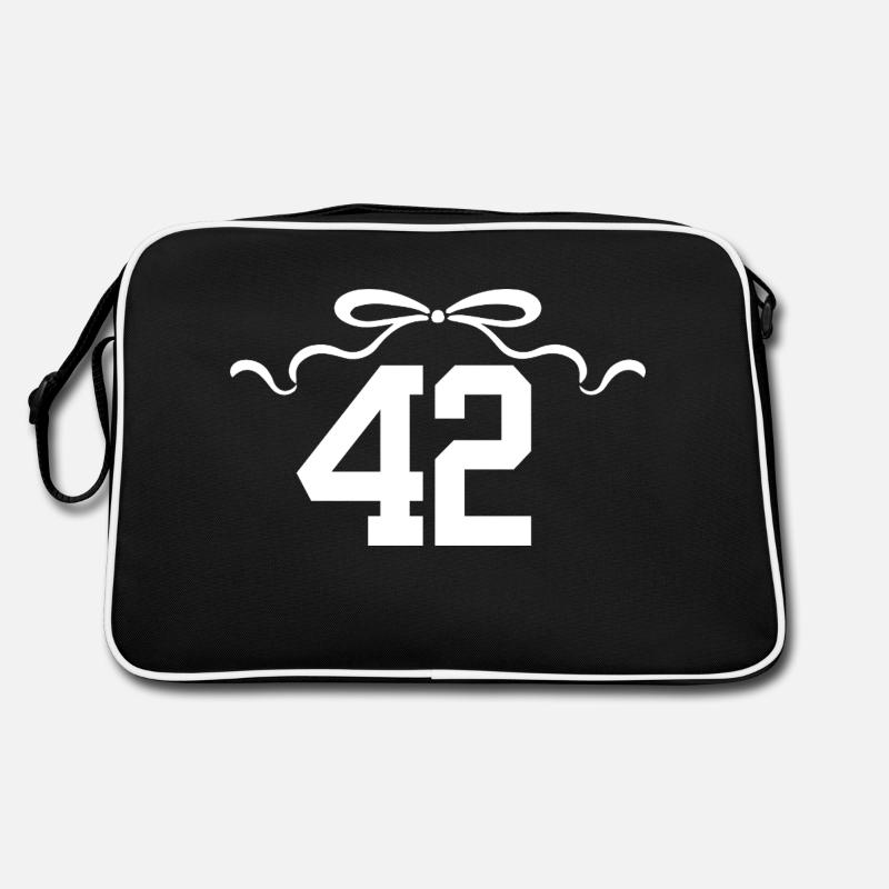 Numéro 42 noeud - 42e anniversaire Sac Retro