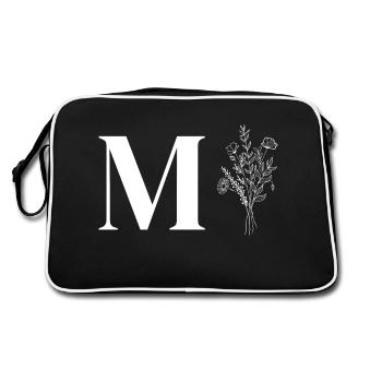 Lette m fleurs minimalistes - Sac Retro - noir/blanc - Dos