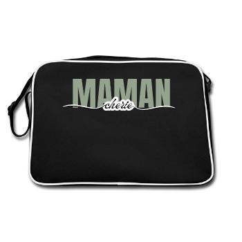 maman chérie -cadeau maman - Sac Retro - noir/blanc - Dos