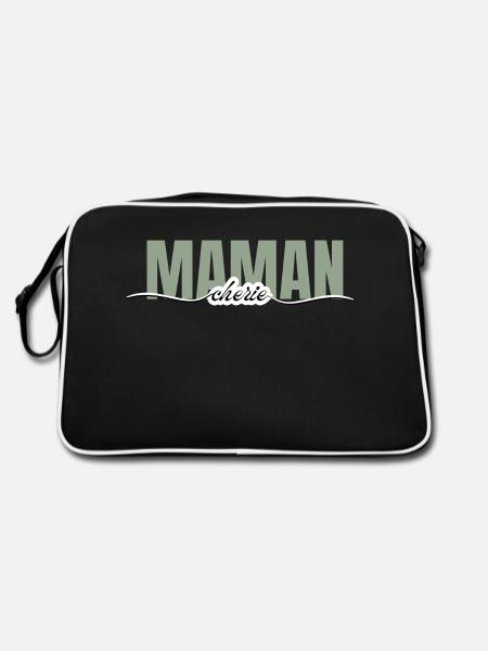 maman chérie -cadeau maman - Sac Retro - noir/blanc - Dos