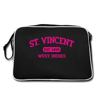 Saint-Vincent - Kingstown - Caraïbes - Antilles - Sac Retro - noir/blanc - Dos