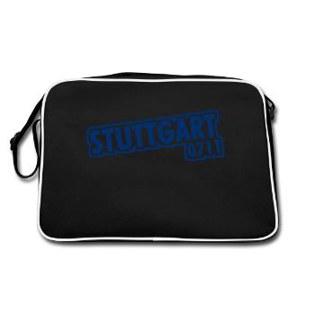 Stuttgart - 0711 - Area Code - Baden-Württemberg - Retro Bag - black/white - Back