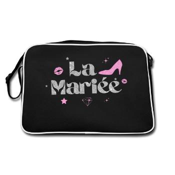 la mariée argenté - Sac Retro - noir/blanc - Dos