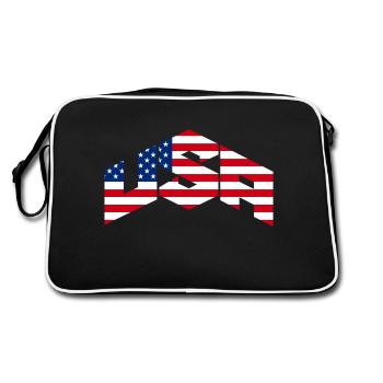 USA - Retro Bag - black/white - Back