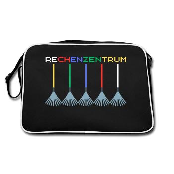 Rechenzentrum IT Admin Nerd Informatik - Retro Tasche - Schwarz/Weiß - Hinten