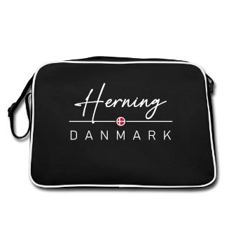 Dänemark - Herning - Danmark - Denmark - Retro Tasche - Schwarz/Weiß - Hinten