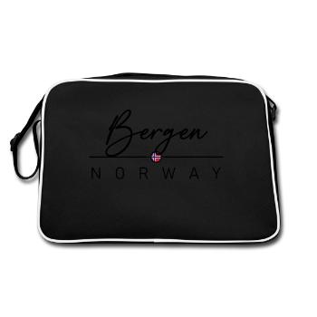 Norvège - Bergen - Norvège - Norvège - Sac Retro - noir/blanc - Dos