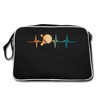 Battement de cœur Ping pong - Sac Retro - noir/blanc - Dos