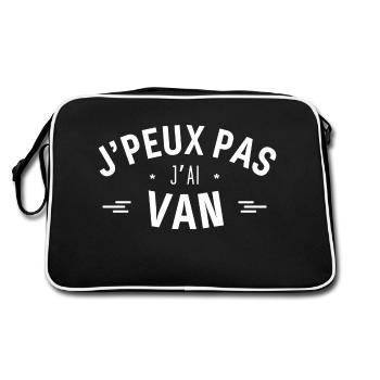 J peux pas j ai VAN - Sac Retro - noir/blanc - Dos