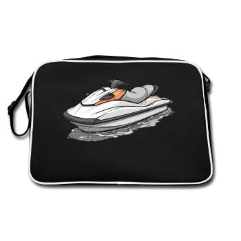 Action sur le jet ski - Sac Retro - noir/blanc - Dos