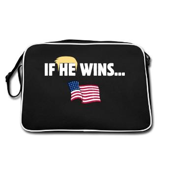S’IL GAGNE... ÉLECTION AMÉRICAINE 2024  - Sac Retro - noir/blanc - Dos