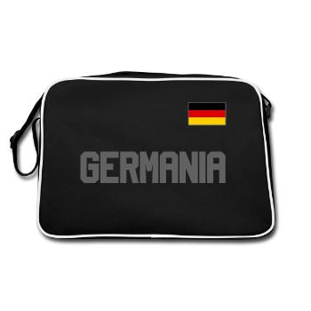 Maillot de l’Allemagne look GERMANIA avec drapeau - Sac Retro - noir/blanc - Dos