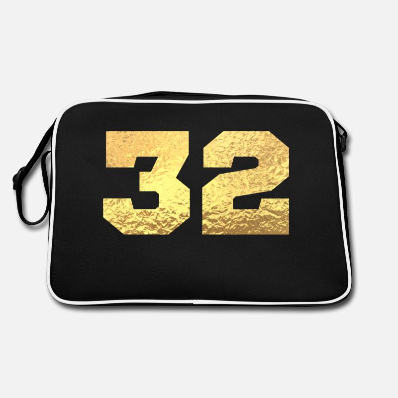 Numéro 32 paillettes doré - 32e anniversaire Sac Retro