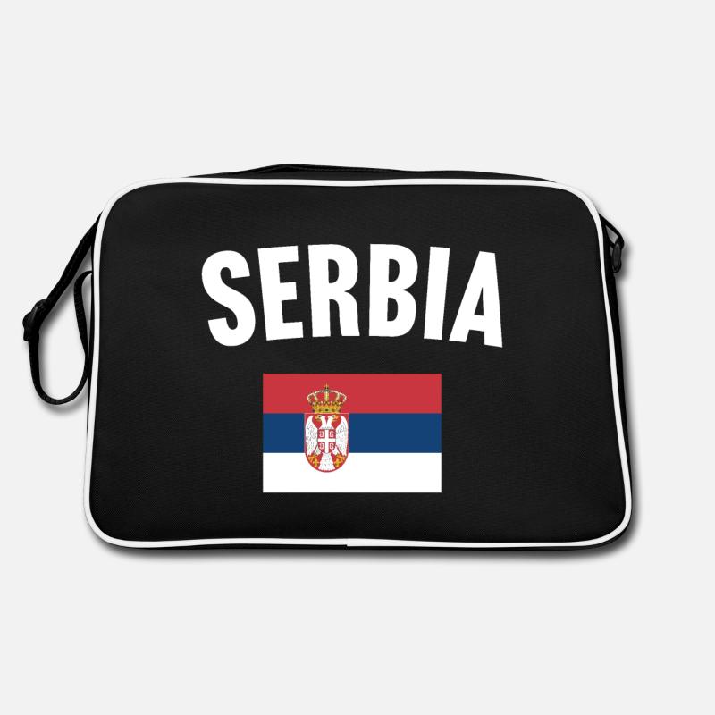 Drapeau de la Serbie Sac Retro