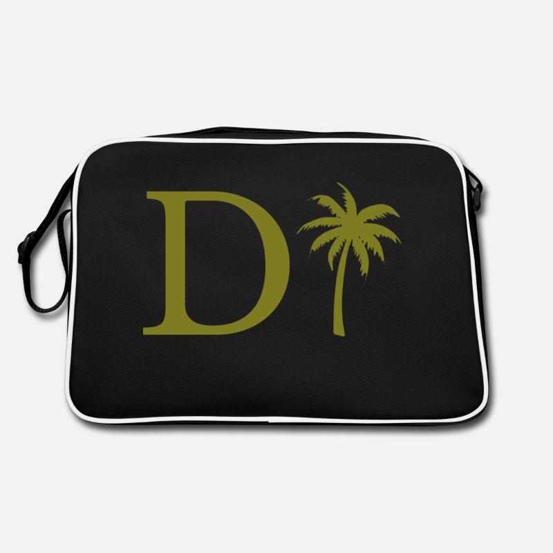Lettre d vert Palm Sac Retro