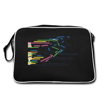 Ski Ski Sports d'hiver Coloré - Sac Retro - noir/blanc - Dos
