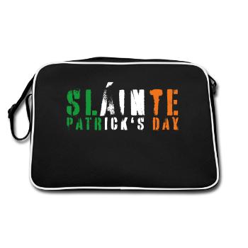 La Saint-Patrick est la fête de Slainte Patrick’s Day - Sac Retro - noir/blanc - Dos