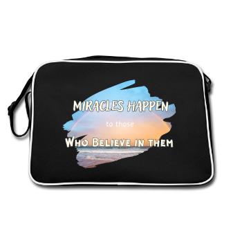 Miracles Happen - Retro Bag - black/white - Back