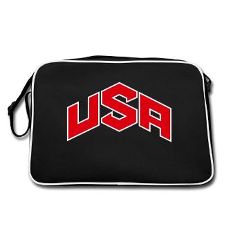 USA - Retro Bag - black/white - Back
