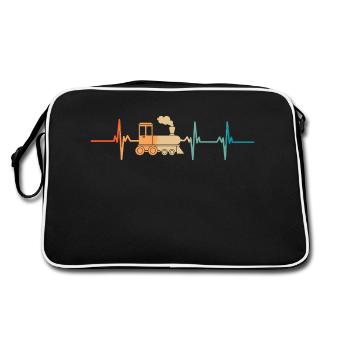 Herzschlag der Lokomotive - Retro Tasche - Schwarz/Weiß - Hinten