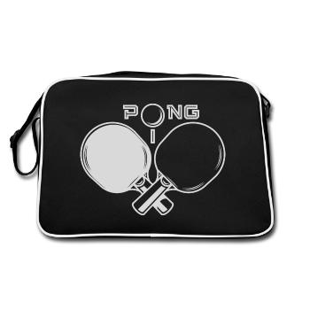 Ping Pong vintage - Sac Retro - noir/blanc - Dos