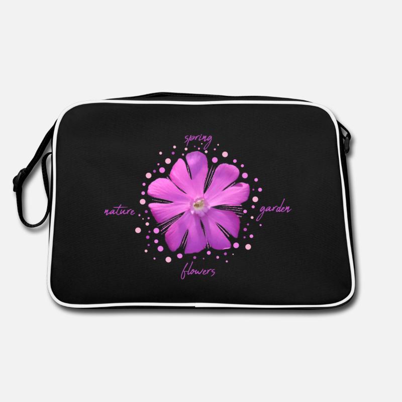 pink flower pink blossoms Retro Tasche