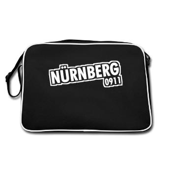 Nuremberg - 0911 - Indicatif téléphonique - Bavière - Sac Retro - noir/blanc - Dos