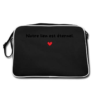 Unser Bund währt ewig - Geschenkidee für Paare - Retro Tasche - Schwarz/Weiß - Hinten