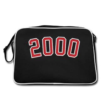 Année de naissance sport 2000 - Sac Retro - noir/blanc - Dos